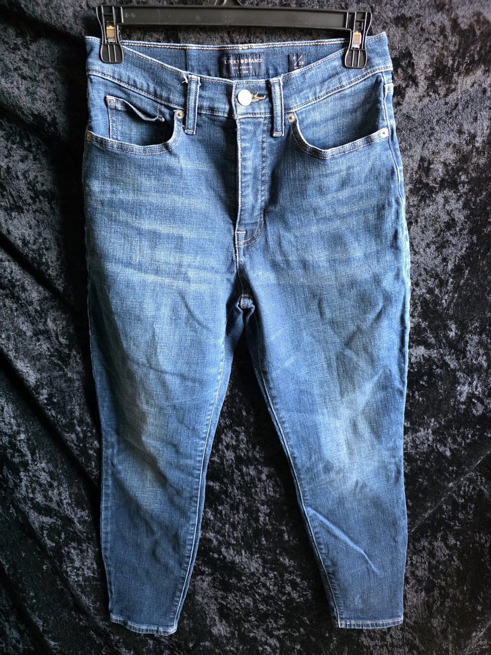 Lucky Brand Blue Cropped Ankle Jeans - Medium Wash